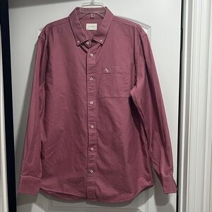 Aime Leon Dore Maroon Casual Button-Down Shirt